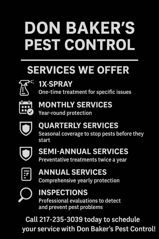Pest Control Services in Coles County & Surrounding Areas